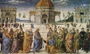 Pietro Perugino Charge to Peter oil on canvas
